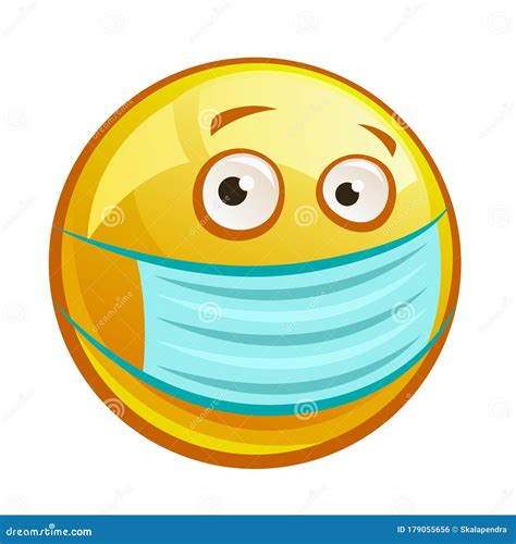 Sick emoticon stock vector. Illustration of cartoon - 179055656