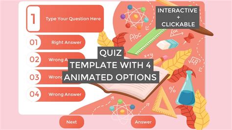 [PowerPoint] Create Quiz Template with 4 Animated Options | PowerPoint ...