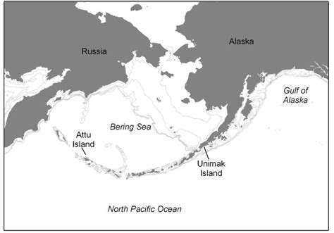 The Aleutian Islands regional marine research plan boundary extends... | Download Scientific Diagram