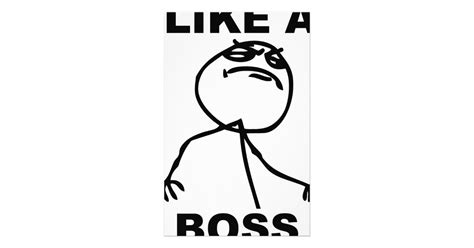 Funny "Like a Boss" meme Stationery | Zazzle