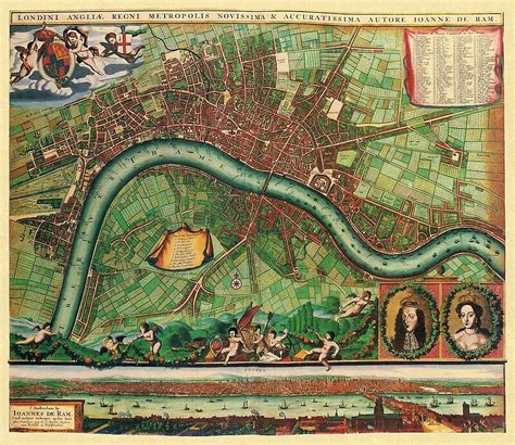 "London Map 1600s" Canvas Prints by Sol Noir Studios | Redbubble