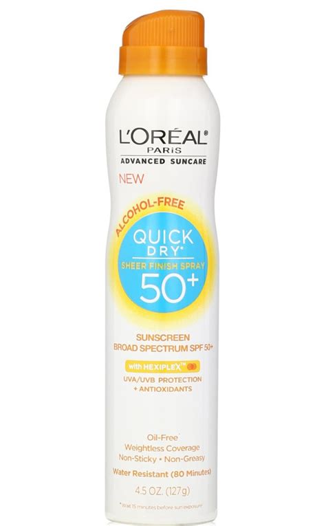 L'Oreal Advanced Suncare Quick Dry Sheer Finish Spray 30 from Spring ...