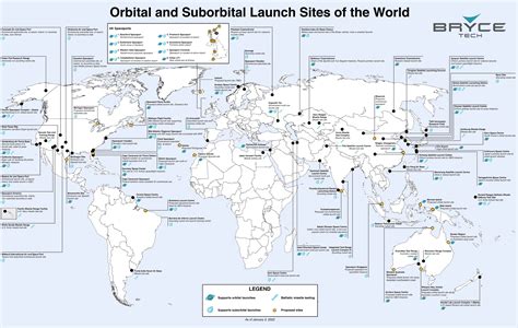 All of the World's Spaceports on One Map | Canada News Media