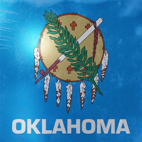 Oklahoma flag icon stock illustration. Illustration of rendering ...