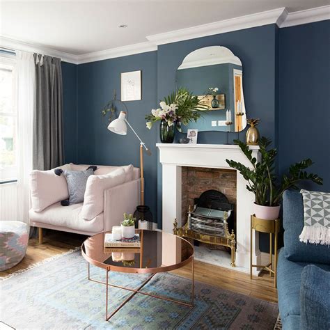 Tour this sophisticated modern-meets-traditional Victorian terrace in London | Blue living room ...