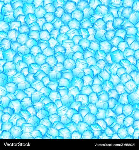 Ice cube seamless pattern Royalty Free Vector Image