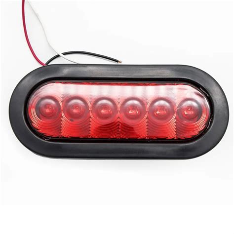 LED Trailer Lights Oval Lights Turn Signal and Parking Light Kit Trailer Tail Brake Side Marker ...