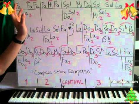 "Campana Sobre Campana" (Villancico Facil) - Tutorial Piano Parte 1 ...