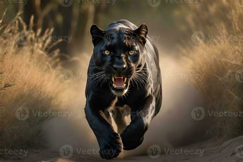 AI generated Black Panther's attack, Realistic images of wild animal ...