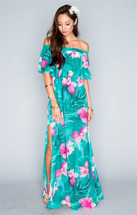 Hacienda Maxi Dress ~ Lei Bay | Luau dress, Luau outfits, Hawaiian outfit