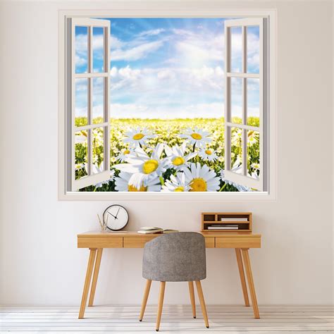 Daisy Fields 3D Window Wall Sticker