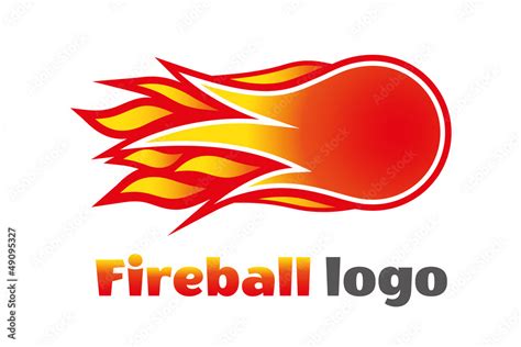 Fireball logo Stock Vector | Adobe Stock