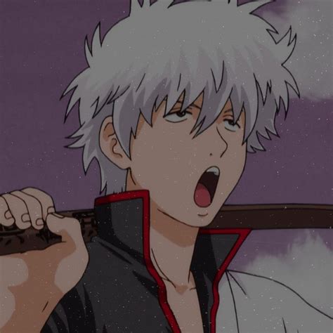 an anime character with white hair holding a baseball bat