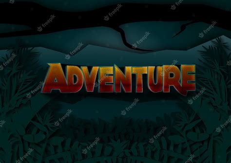 Premium Vector | Font vektor adventure style