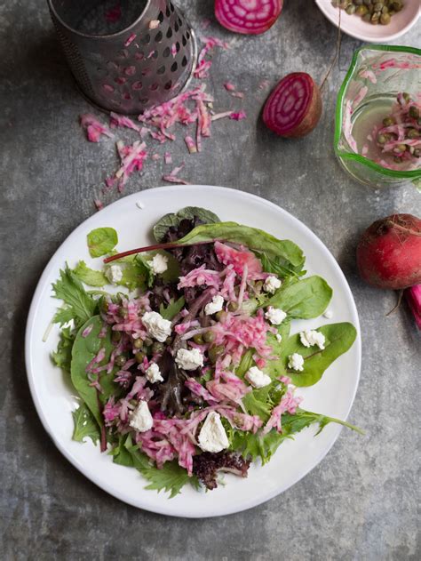 Quick Pickled Beetroot + A Chioggia Beetroot & Goats Cheese Salad — Kulinary Adventures of Kath