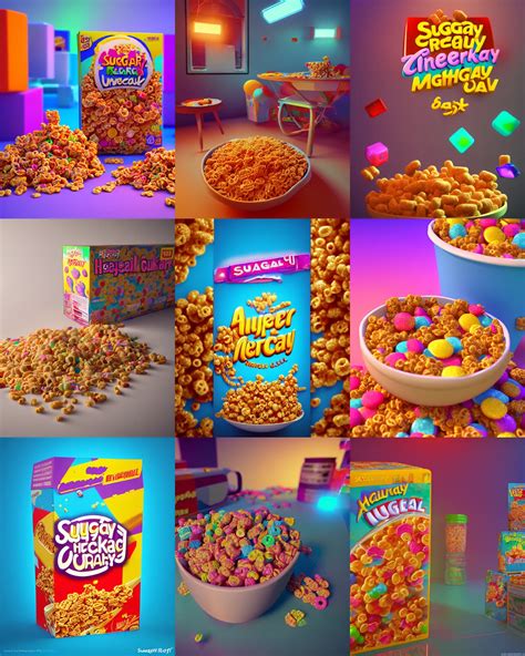 sugary cereal box art, hyper realism, cinematic, | Stable Diffusion ...