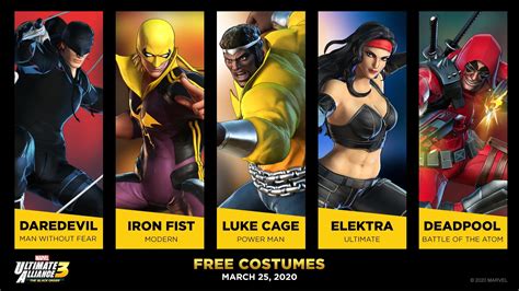 Free Marvel Ultimate Alliance 3 DLC Costumes Coming for 5 Heroes