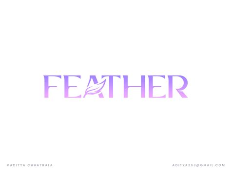 Feather logotype, logo design by Aditya Chhatrala on Dribbble