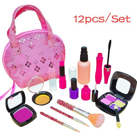 12pcs Pretend Makeup Toys for Girls Kids Makeup Set for Girls Makeup Toys for Toddlers Birthday ...