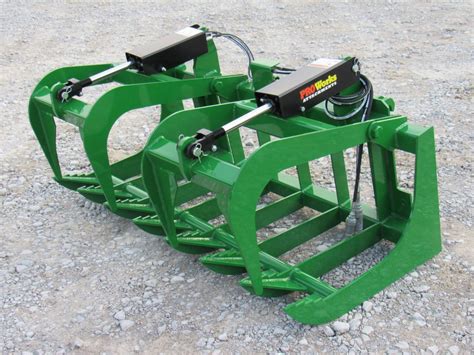 60″ Dual Cylinder Root Bucket Grapple Attachment Fits John Deere Loader ...