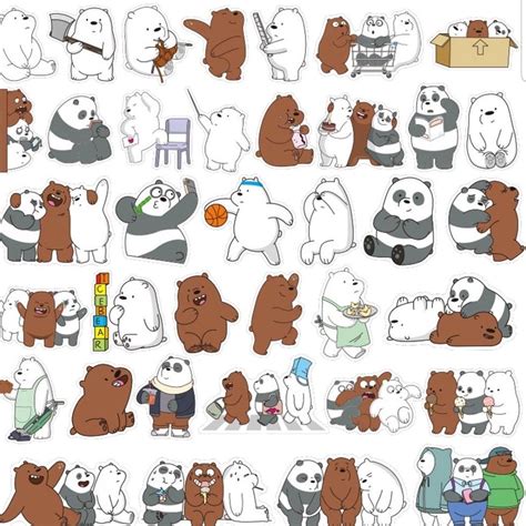 We bare bears stickers, Hobbies & Toys, Stationery & Craft, Craft ...