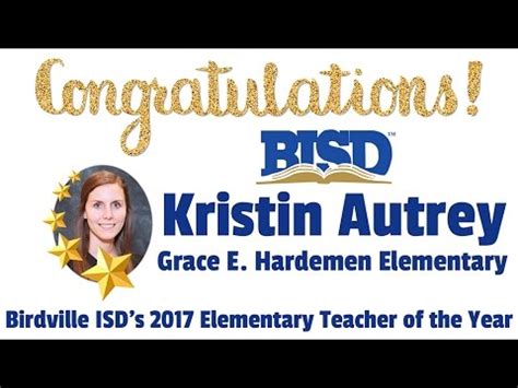 Birdville ISD's 2017 Elementary Teacher of the Year - YouTube