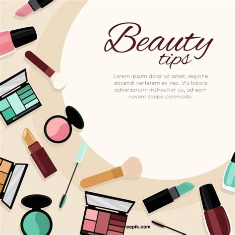 Free Vector | Beauty tips template