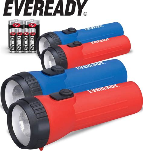 Eveready LED Flashlights, 4 Pack, 30 and 60 Hour Run Time, 25 Lumens: Amazon.ca: Sports & Outdoors