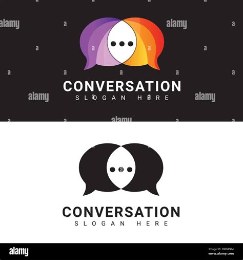 Modern Conversation Logo Design Stock Vector Image & Art - Alamy