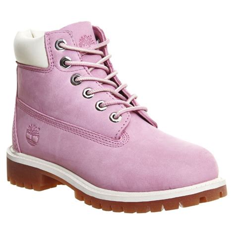 Timberland Timberland 6 Inch Prem Nubuck Pink (Z18) A13WA Juniors Boots ...