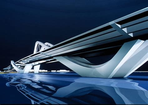 Sheikh Zayed Bridge in Abu Dhabi, UAE by ZAHA HADID ARCHITECTS