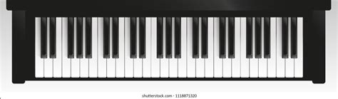 Vector Illustration Piano Keys Top View Stock Vector (Royalty Free ...