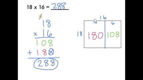 Traditional Algorithm: 2 Digit by 2 Digit Multiplication - YouTube