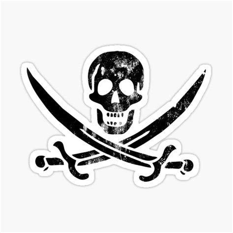 "Calico Jack Pirate Flag" Sticker by mikeonmic | Redbubble