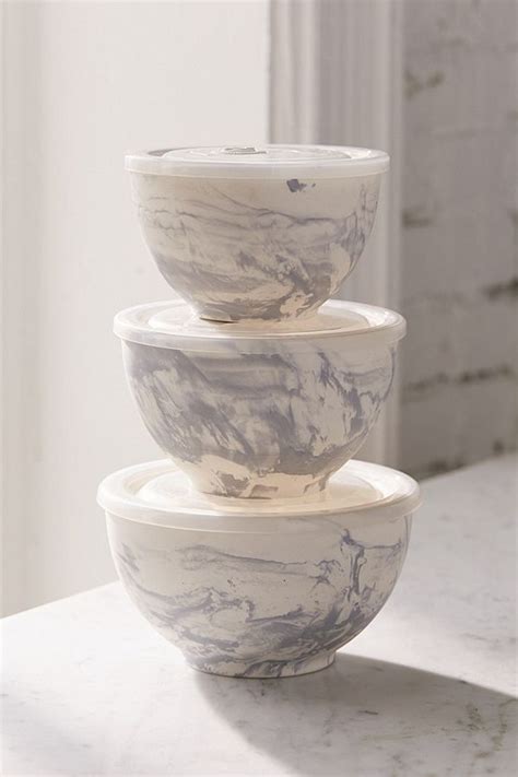 Marble Ceramic To-Go Bowl - Set Of 3 | Marble ceramics, Bowl, Home ...