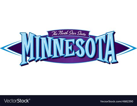 Minnesota The North Star State Royalty Free Vector Image