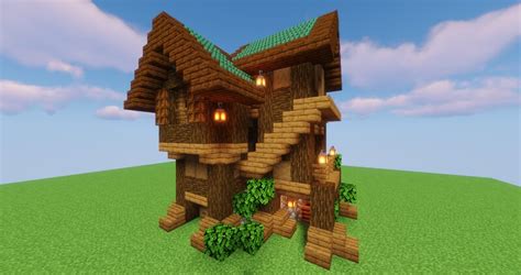 Dark Oak / Prismarine Duplex House [.schem] Minecraft Map