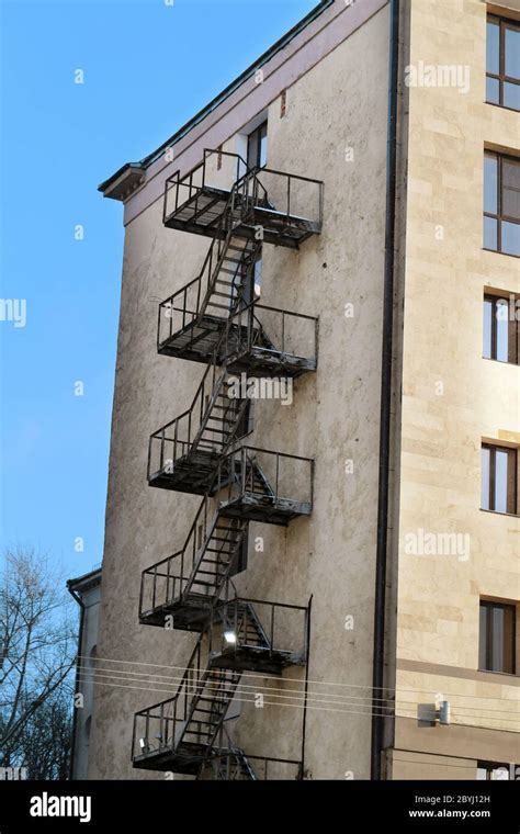 Fire escape on the building Stock Photo - Alamy