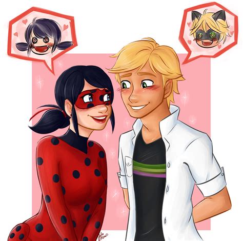 Ladybug and Adrien - Miraculous Ladybug Fan Art (39684915) - Fanpop