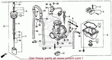 Honda recon 250 carburetor diagram