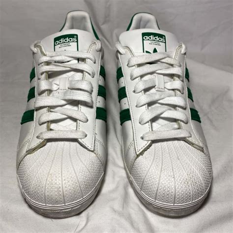 Adidas Originals Superstar White & Green Sneakers (s)