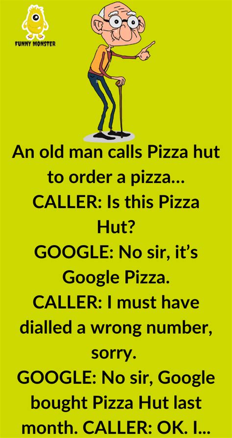 An Old Man Calls Pizza Hut To Order A Pizza - Funny Monster