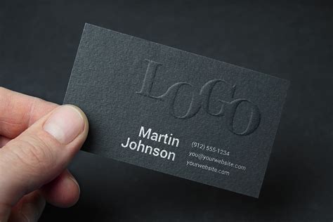 Embossed Business Card MockUp #2 | GraphicBurger