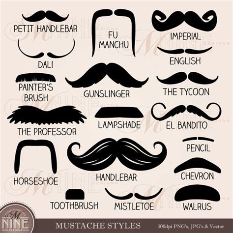 1920s Mustache Styles Clip Art - Free Vector And Clipart Ideas