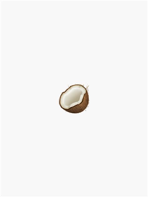 "Coconut emoji" Sticker for Sale by clairenunez27 | Redbubble