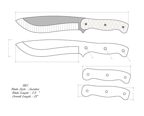 Knife Drawing/knife Sketch/knife Templates Printable/custom Knife ...