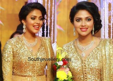 Amala Paul Wedding Reception Jewellery - Jewellery Designs