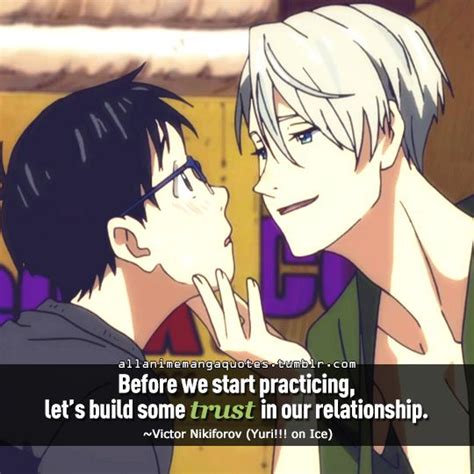 "Before we start practicing, let's build some trust in our relationship" | Yuri, Yuri on ice, Anime