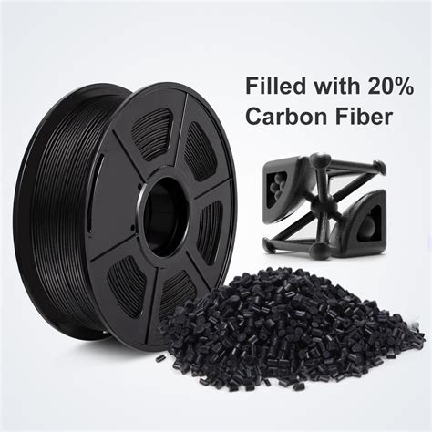 SUNLU PLA Fibre de Carbone Filament 3D 1.75mm 1kg/2.2lbs – Affordable 3D Printing Filaments and ...