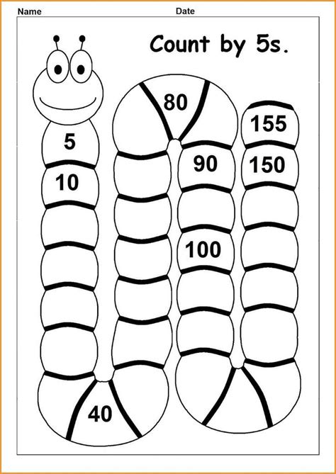 Count By 5s Worksheets | Math patterns, Learning math, Homeschool math